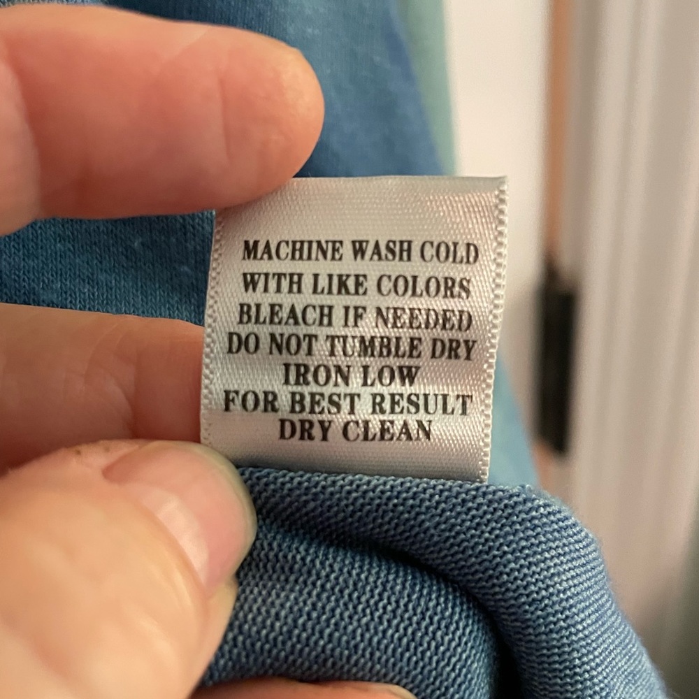 veryJ tie-dye blouse. The colors are beautiful &the flowing design camouflages - Picture 5 of 8